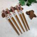 Conjunto De Palitos Japoneses Sushi Bambu Kyoto 5 Pares Hashi Floral Vermelho Yoi