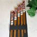 Conjunto De Palitos Japoneses Sushi Bambu Kyoto 5 Pares Hashi Floral Vermelho Yoi