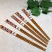 Conjunto De Palitos Japoneses Sushi Bambu Kyoto 5 Pares Hashi Floral Vermelho Yoi