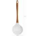 Kit 4 Escumadeiras De Silicone Bambu Colher De Cozinha Marmo