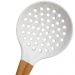 Kit 4 Escumadeiras De Silicone Bambu Colher De Cozinha Marmo