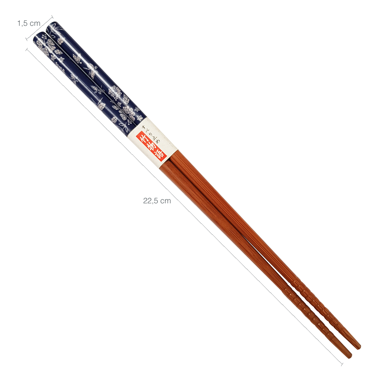 Kit 5 Pares Hashi Florais Azul Marinho Kyoto Yoi Conjunto De Palitos Japoneses Para Sushi Com Caixa
