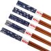 Kit 5 Pares Hashi Florais Azul Marinho Kyoto Yoi Conjunto De Palitos Japoneses Para Sushi Com Caixa
