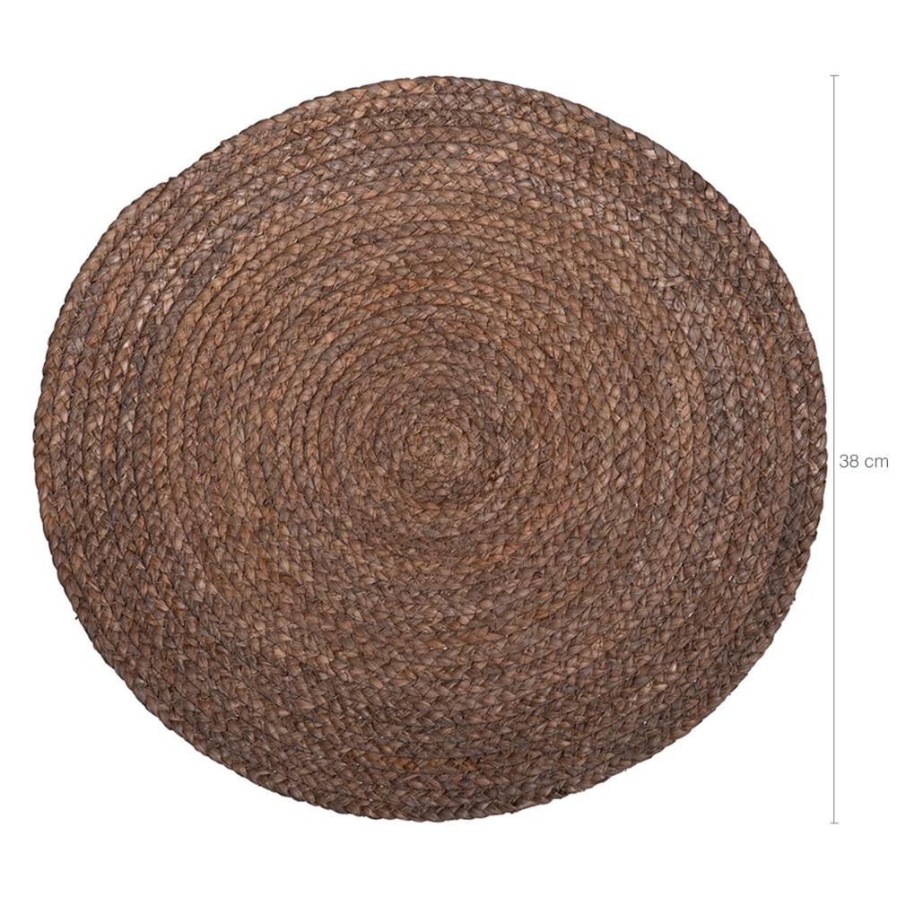 Lugar Americano para Mesa de Jantar Sousplat de Fibra Natural Jogo Americano Marrom Claro Yoi