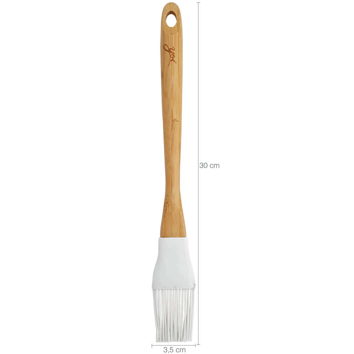 Pincel Culinário De Cozinha Silicone Bambu Para Alimentos