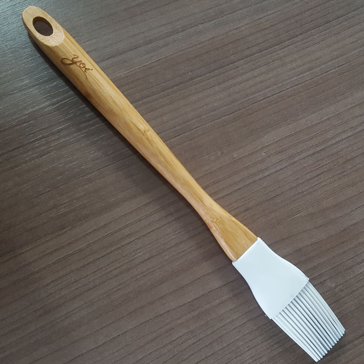 Pincel Culinário De Cozinha Silicone Bambu Para Alimentos