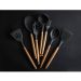 Pincel De Silicone Preto Com Cabo De Bambu Utensílio De Cozinha Pincel Culinário Yoi