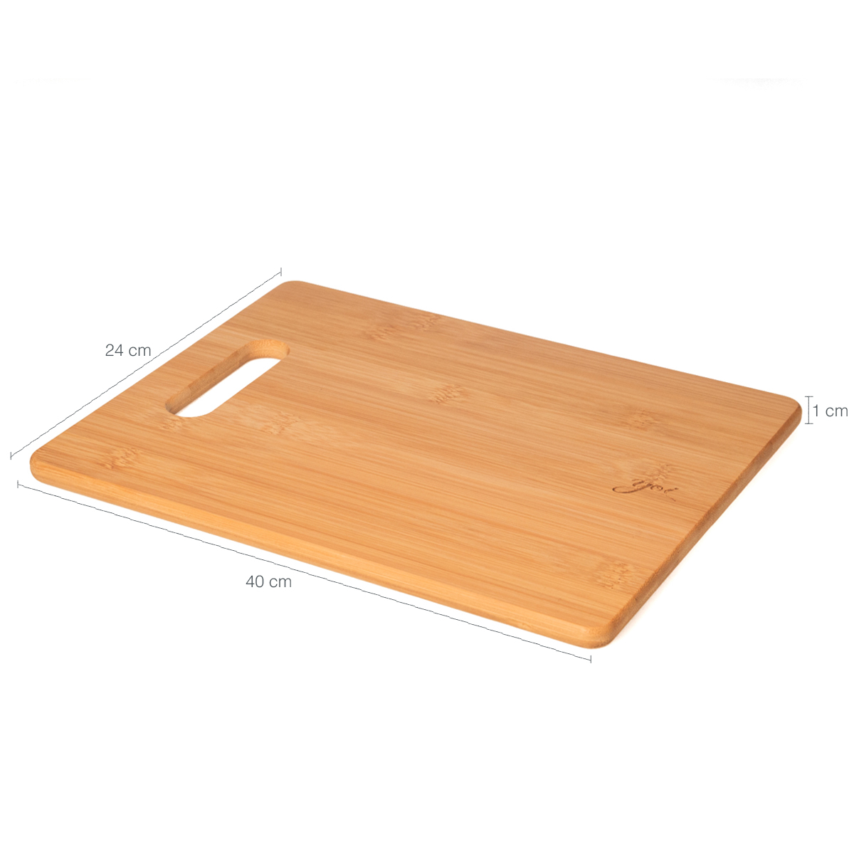 Tábua De Corte Bambu 40x24cm Tábua Retangular Grande Para Servir E Picar Alimentos Cozinha Yoi