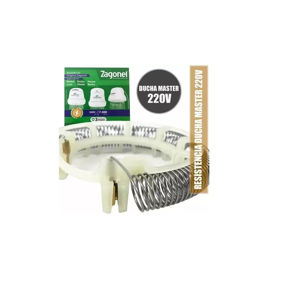 Resistência Master Banho/Ducha Master/ Master Luxo 7.500W 220V - Zagonel