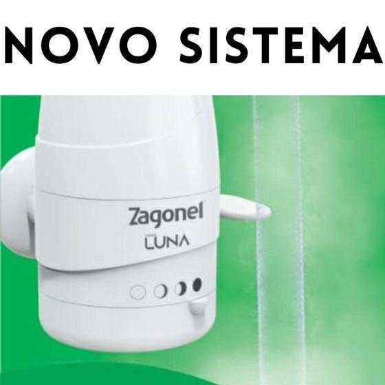 Torneira Elétrica de Parede Zagonel Luna, 4 Temperaturas, 5500 Watts, 220 Volts
