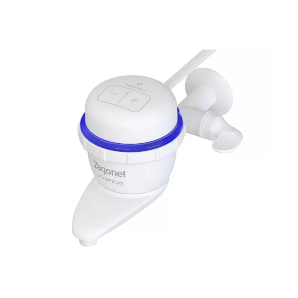 Torneira Eletrônica Pratica Touch Branca Zagonel 220 V 5.500W