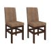 Conjunto de 2 Cadeiras Zima Suede Tabaco