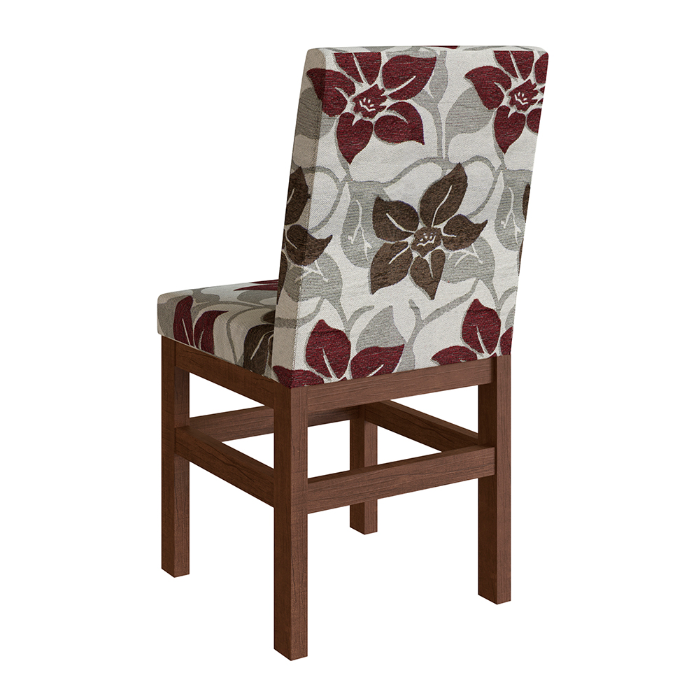 Conjunto de 2 Cadeiras Zima Suede Tabaco e Floral