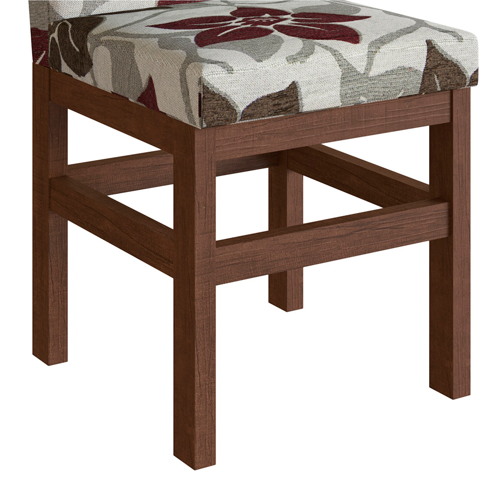 Conjunto de 2 Cadeiras Zima Suede Tabaco e Floral