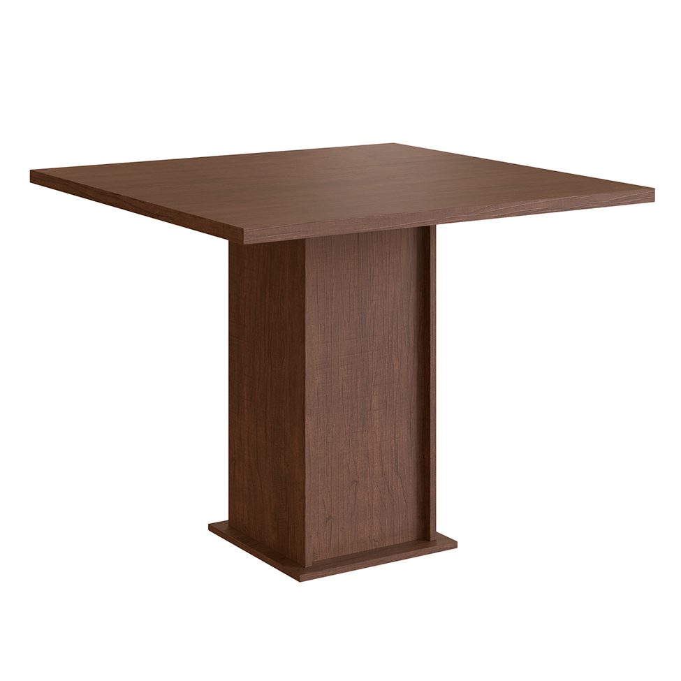 Conjunto de Mesa com 4 Cadeiras Davi Suede Tabaco