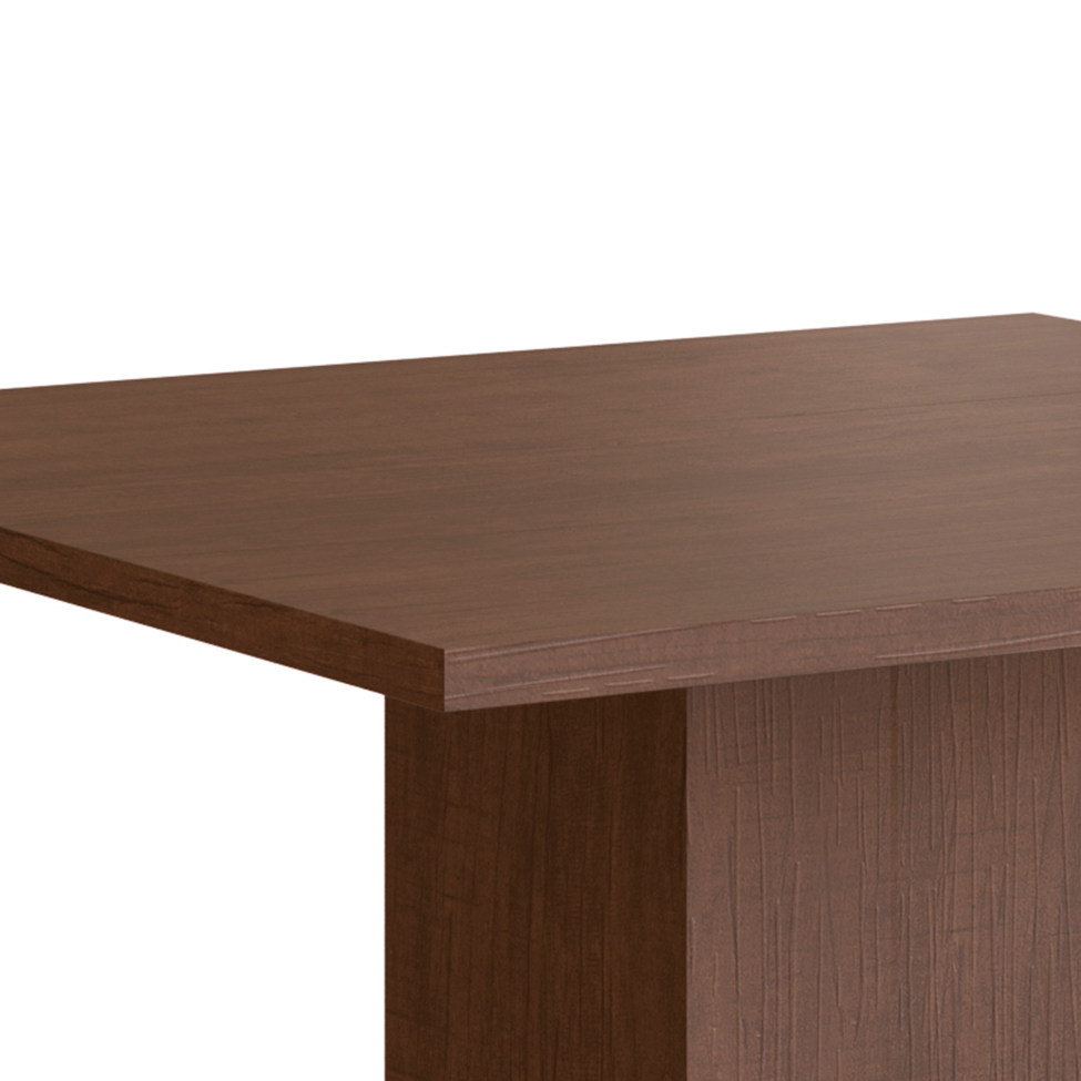 Conjunto de Mesa com 4 Cadeiras Davi Suede Tabaco