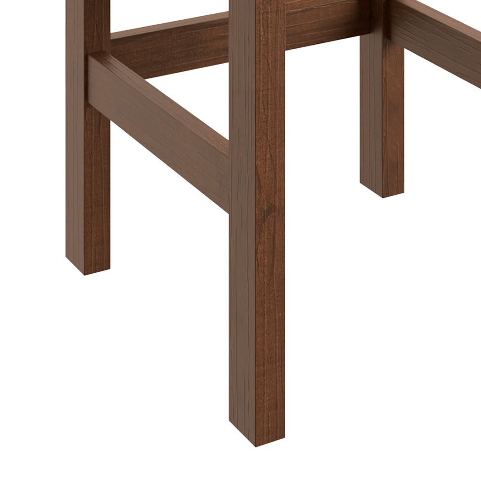 Conjunto de Mesa com 4 Cadeiras Davi Suede Tabaco