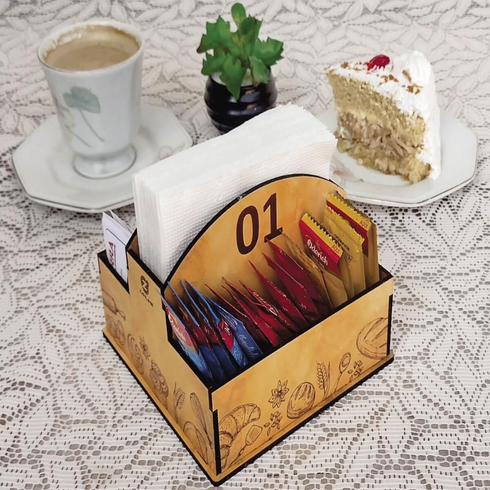10 Porta Guardanapos e Sachê de Mesa Pães para Restaurante Padaria Personalizados Zanline