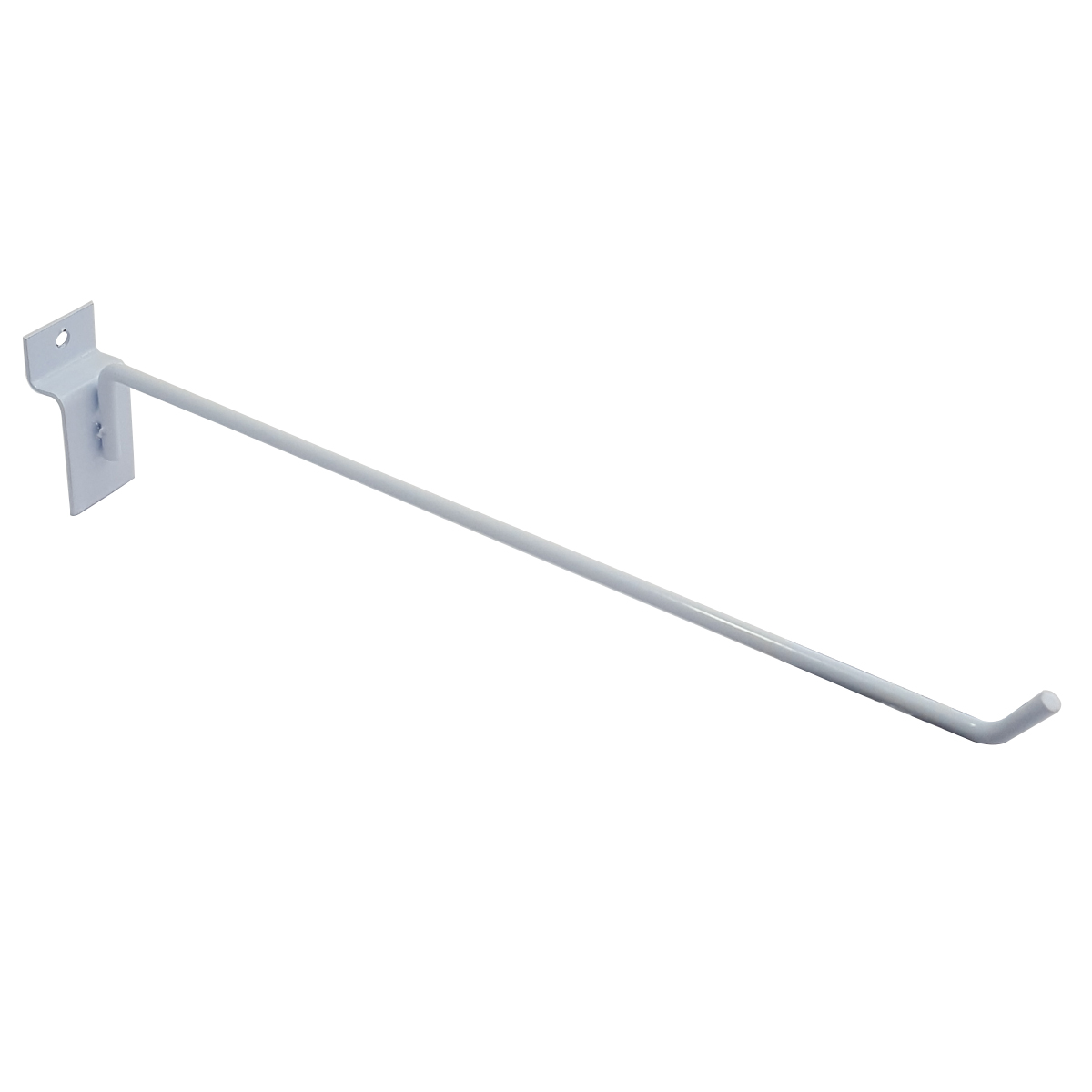100 Expositores Canaletado 4,5mm Branco Gancho Cabide Loja 30cm