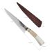 2 Facas Modelo Tesoura de Tosquia Artesanal 7' Gaúcha Churrasco Carbono 1070 Osso