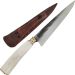 2 Facas Modelo Tesoura de Tosquia Artesanal 7' Gaúcha Churrasco Carbono 1070 Osso