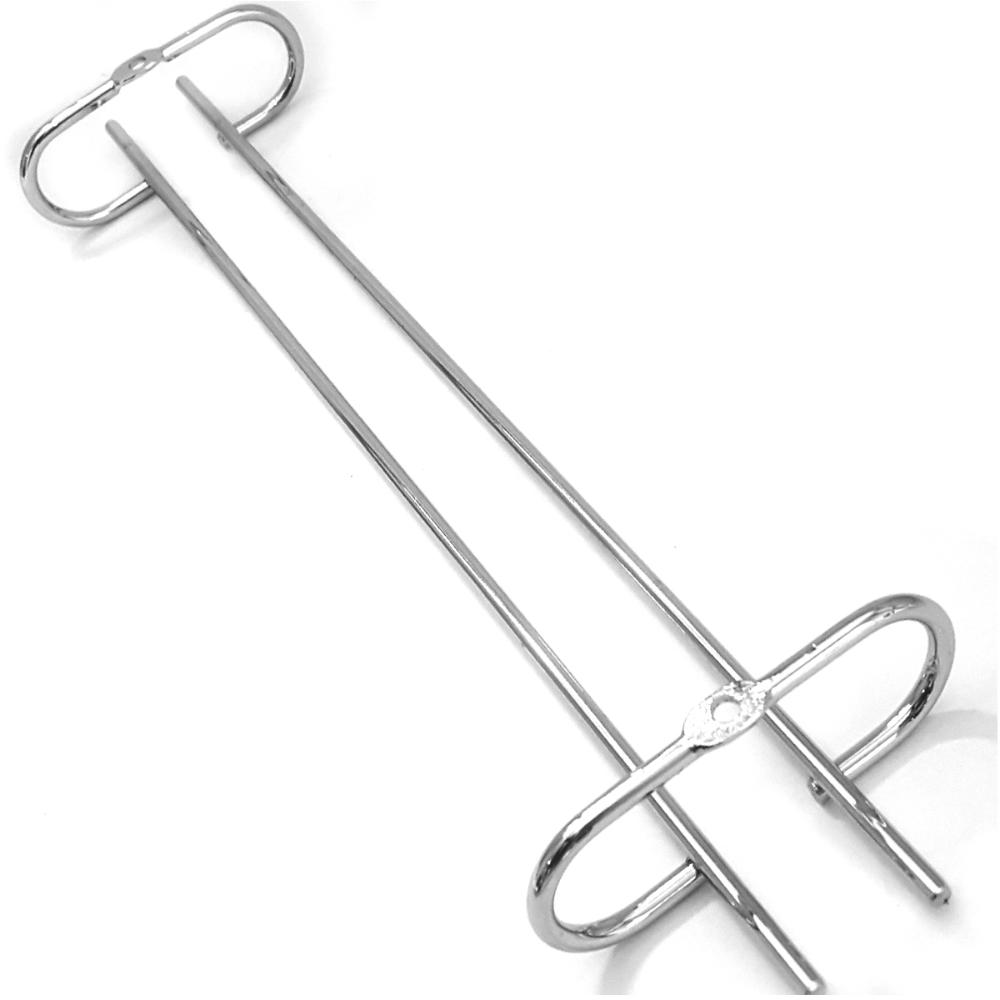 2 Suportes Organizadores De Armário Porta Taças Cromado 42cm