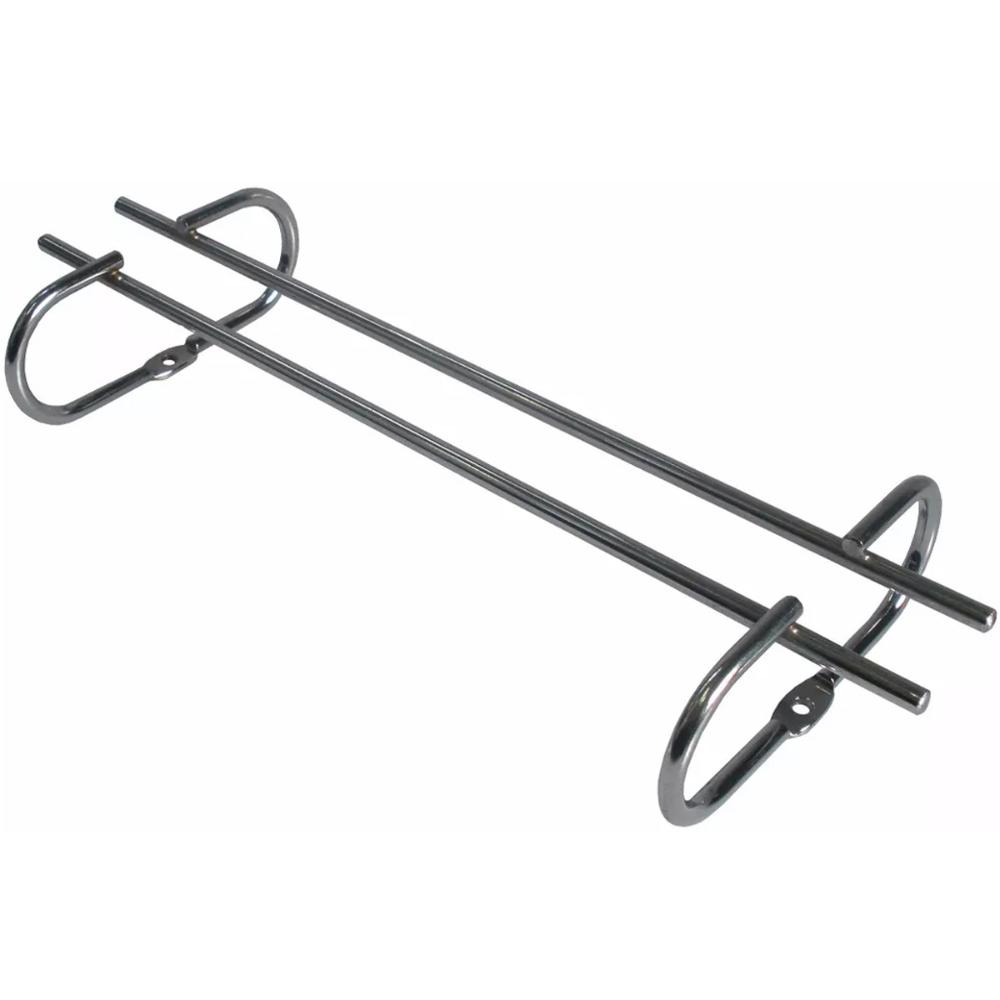 2 Suportes Organizadores De Armário Porta Taças Cromado 42cm