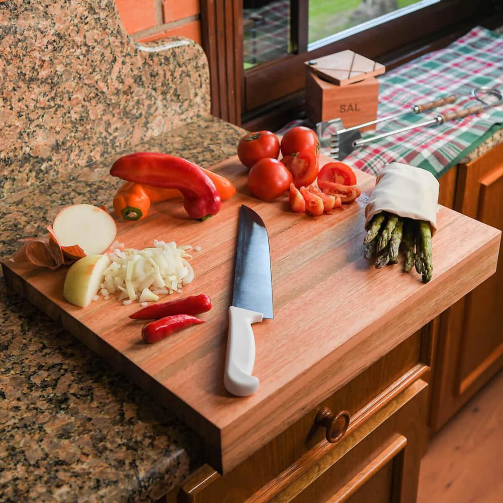 2 Tábuas de Corte com Encaixe L 40x40cm Bancadas Mesas Prancha de Carne Zanline
