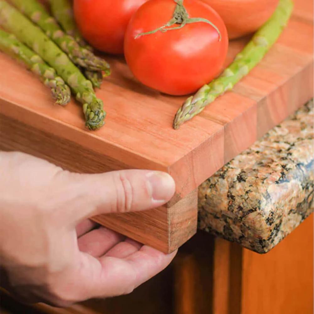 2 Tábuas de Corte com Encaixe L 40x40cm Bancadas Mesas Prancha de Carne Zanline