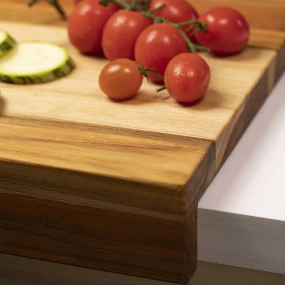 2 Tábuas de Corte com Encaixe L 40x40cm Bancadas Mesas Prancha de Carne Zanline