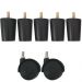 5 Pe Para Cama e 2 Rodizio Para Moveis Cama Box De Casal 6cm