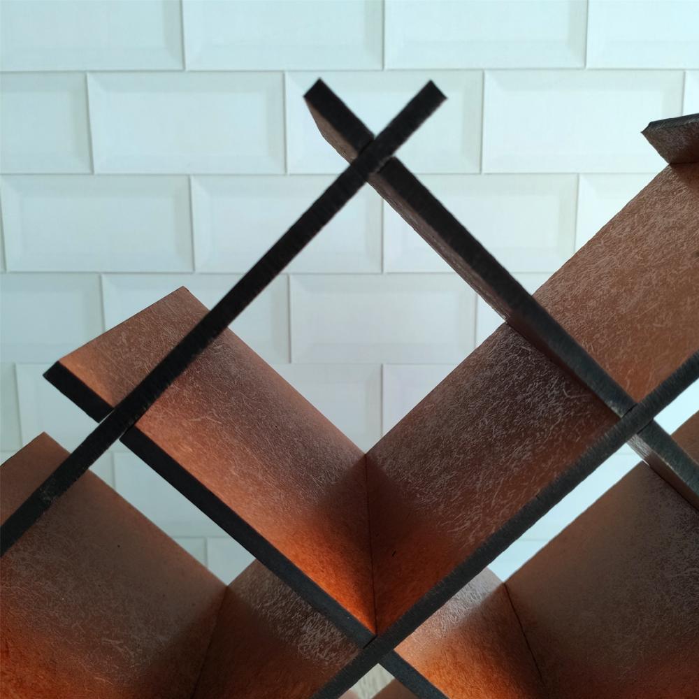 Adega De Mdf Envernizado Para Mesa Com 8 Nichos Suporte Porta Garrafas De Vinho Sulartes
