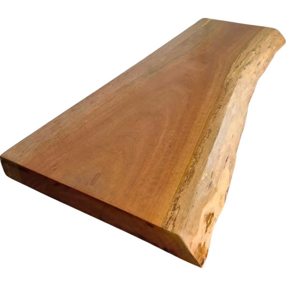 Bancada Rústica de Madeira 98x33x5cm para Cuba Banheiro Lavabo Retrô Maciça