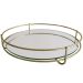 Bandeja Decorativa 21cm Bandeja Redonda Espelhada Pequena Dourada