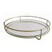 Bandeja Decorativa 21cm Bandeja Redonda Espelhada Pequena Dourada