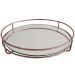 Bandeja Decorativa 21cm Bandeja Redonda Espelhada Pequena Rose Gold