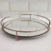 Bandeja Decorativa 21cm Bandeja Redonda Espelhada Pequena Rose Gold