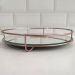 Bandeja Decorativa 21cm Bandeja Redonda Espelhada Pequena Rose Gold