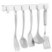 Barra Magnética Imã 40cm Com 6 Ganchos Multiusos Para Facas e Utensílios Aço Inox