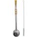 Bomba Chimarrão Rosca Aço Inox 304 Ouro 18k Pingente Desenho Ferradura