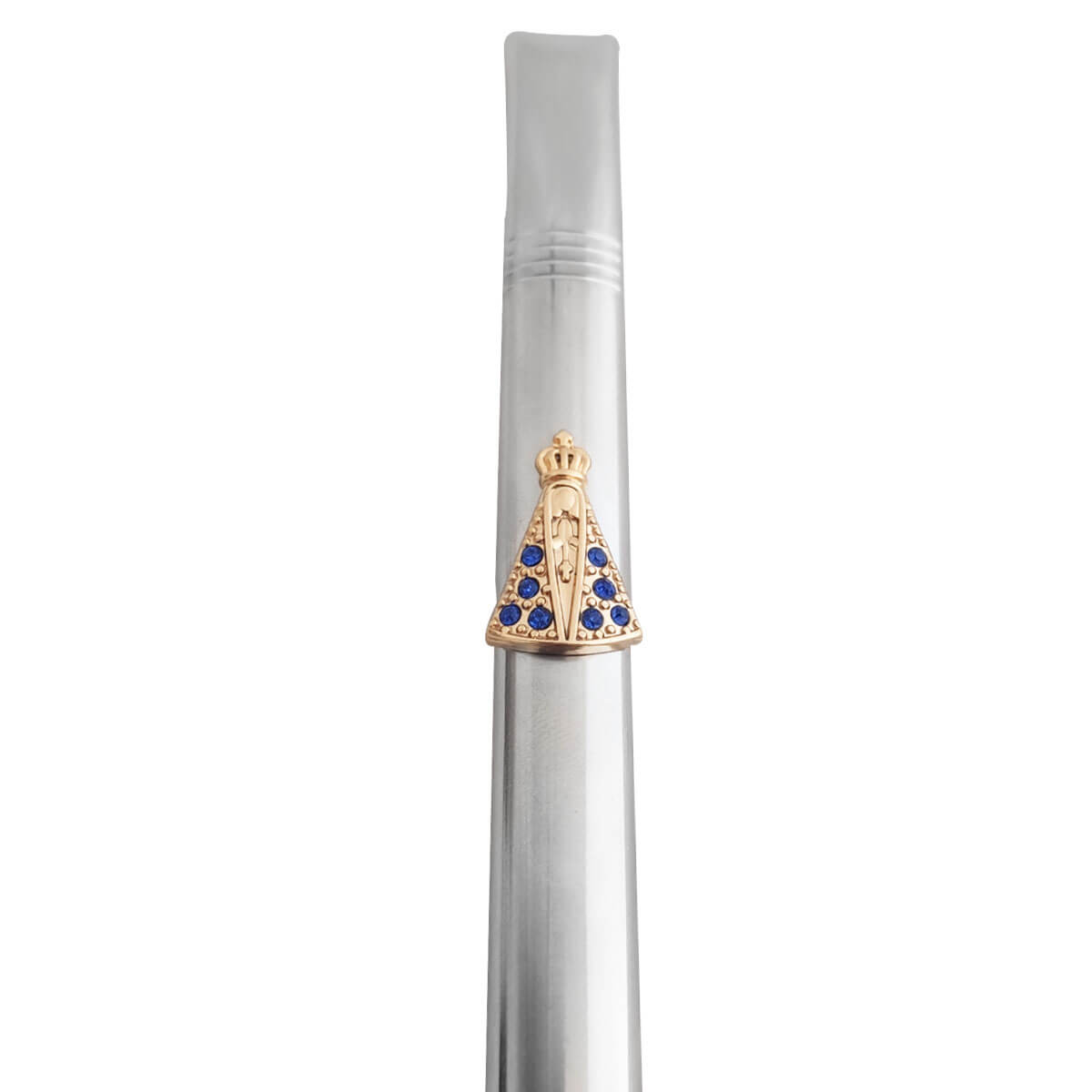 Bomba De Chimarrão Tereré Aço Inox 23cm Com Rosca Pingente Nossa Senhora