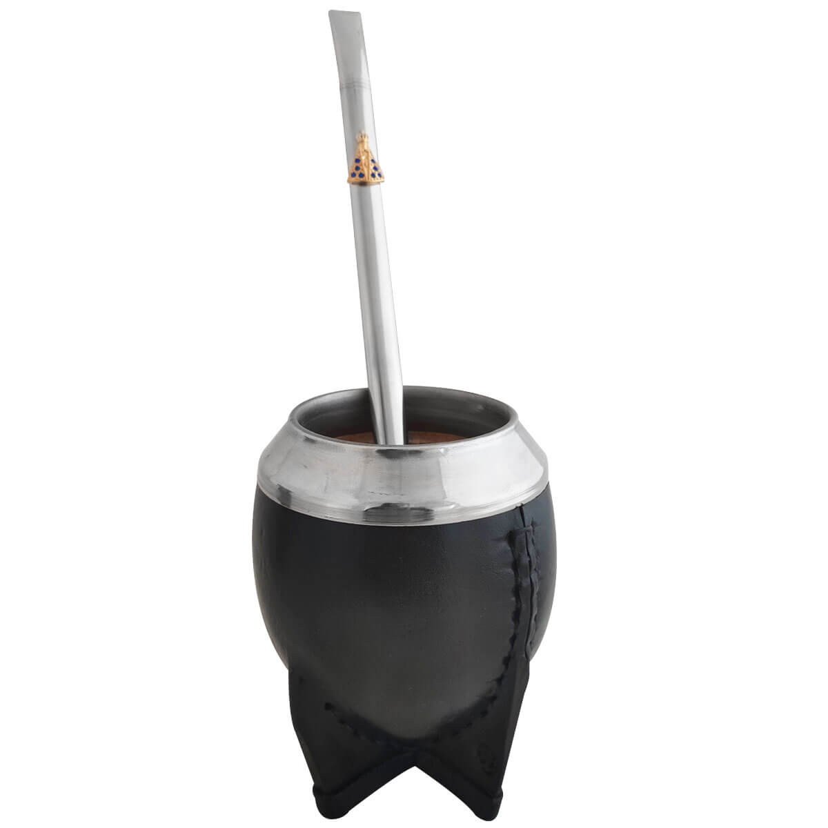 Bomba De Chimarrão Tereré Aço Inox 23cm Com Rosca Pingente Nossa Senhora
