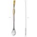Bomba Para Mate Chimarrão ou Terere 24cm Inox Ouro 18k Pera Cuia