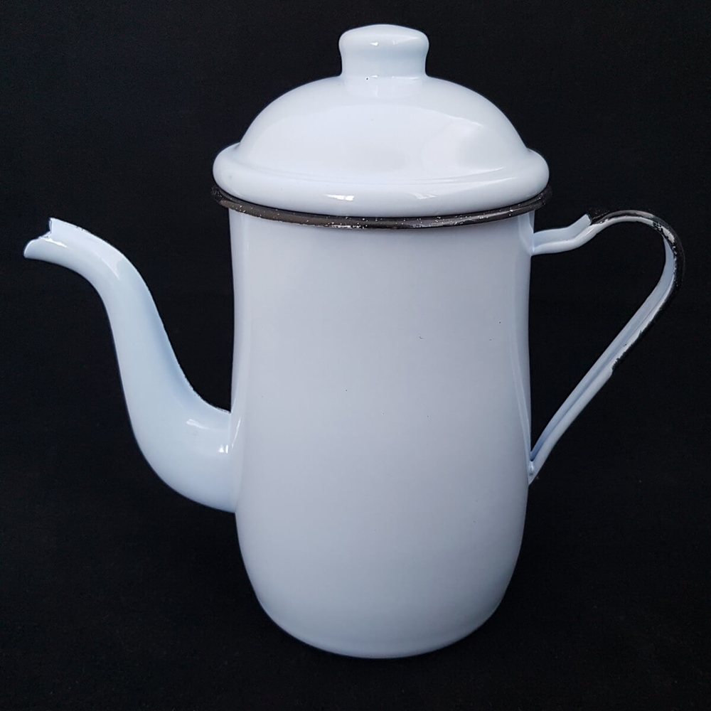 Bule Aço Esmaltado Para Café Chá 1,25 Litros Tradicional Azul