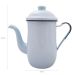 Bule Café Esmaltado 1,25 Litros e 4 Xícaras 70ml Tradicional Azul Claro