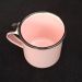 Bule Café Esmaltado 1,25 Litros e 4 Xícaras 70ml Tradicional Rosa