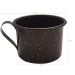 Caneca Agata Aço Esmaltado Leiteira Rustica 1 Litro Marrom