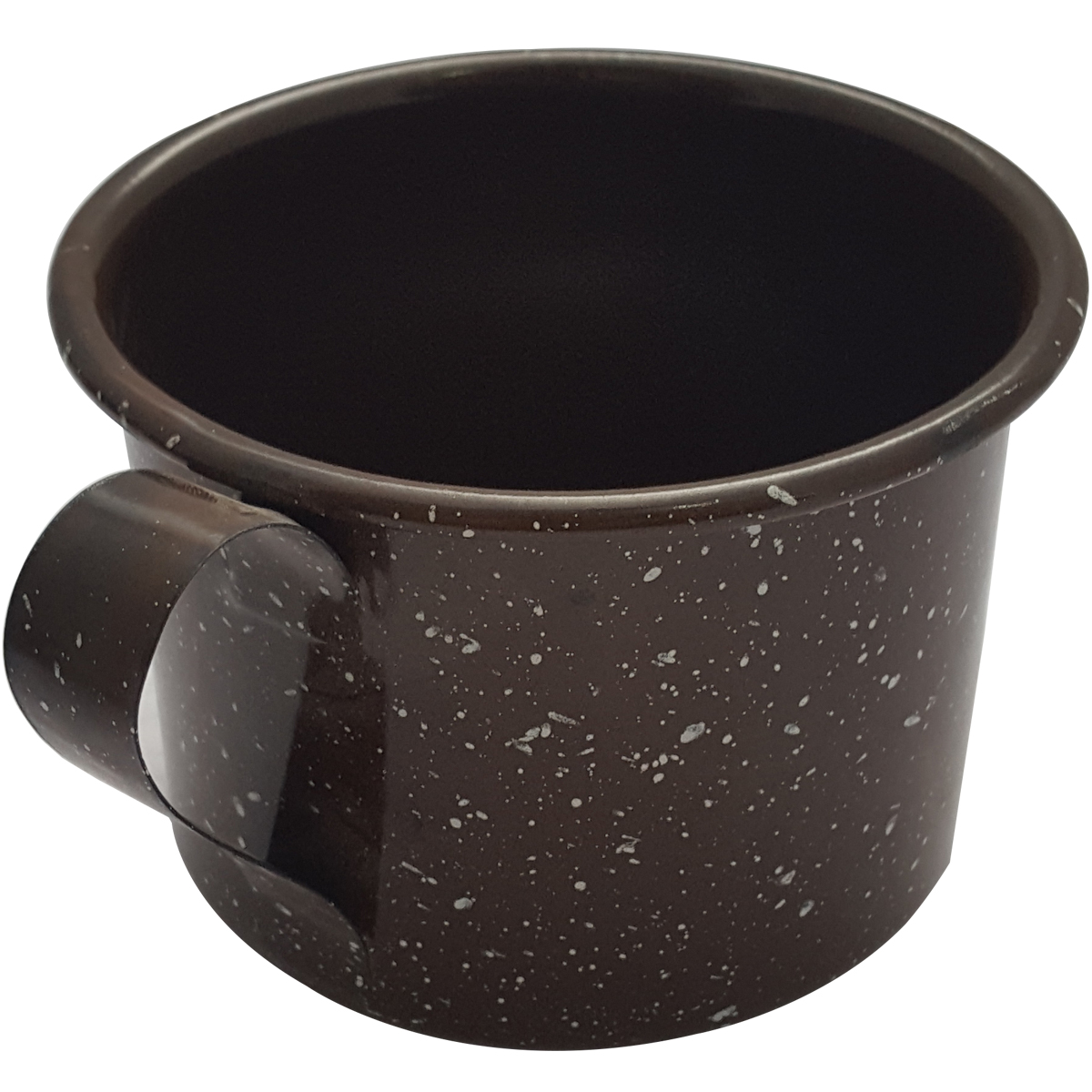 Caneca Agata Aço Esmaltado Leiteira Rustica 1 Litro Marrom