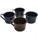 Caneca Agata Aço Esmaltado Leiteira Rustica 1 Litro Marrom