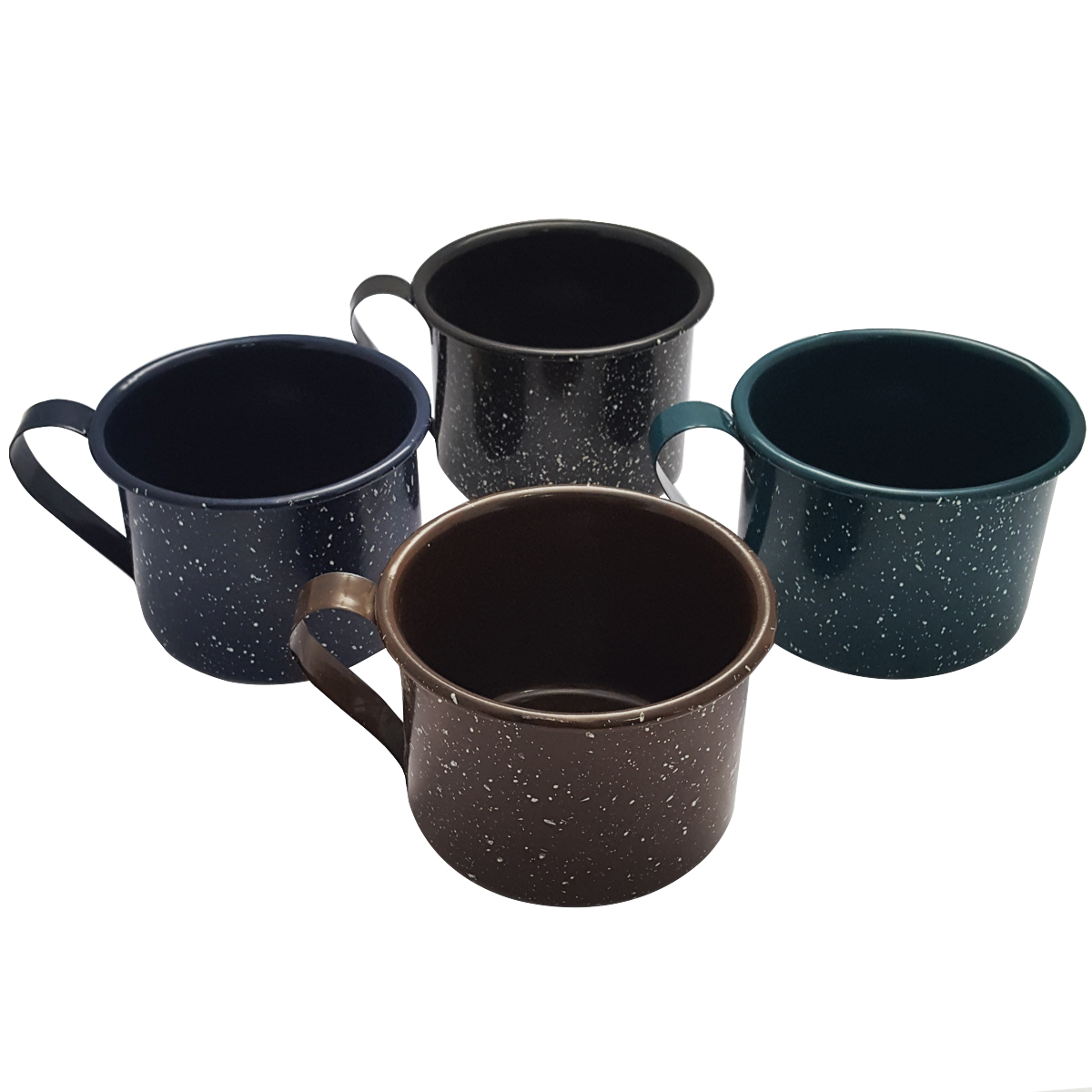 Caneca Agata Aço Esmaltado Leiteira Rustica 1 Litro Marrom